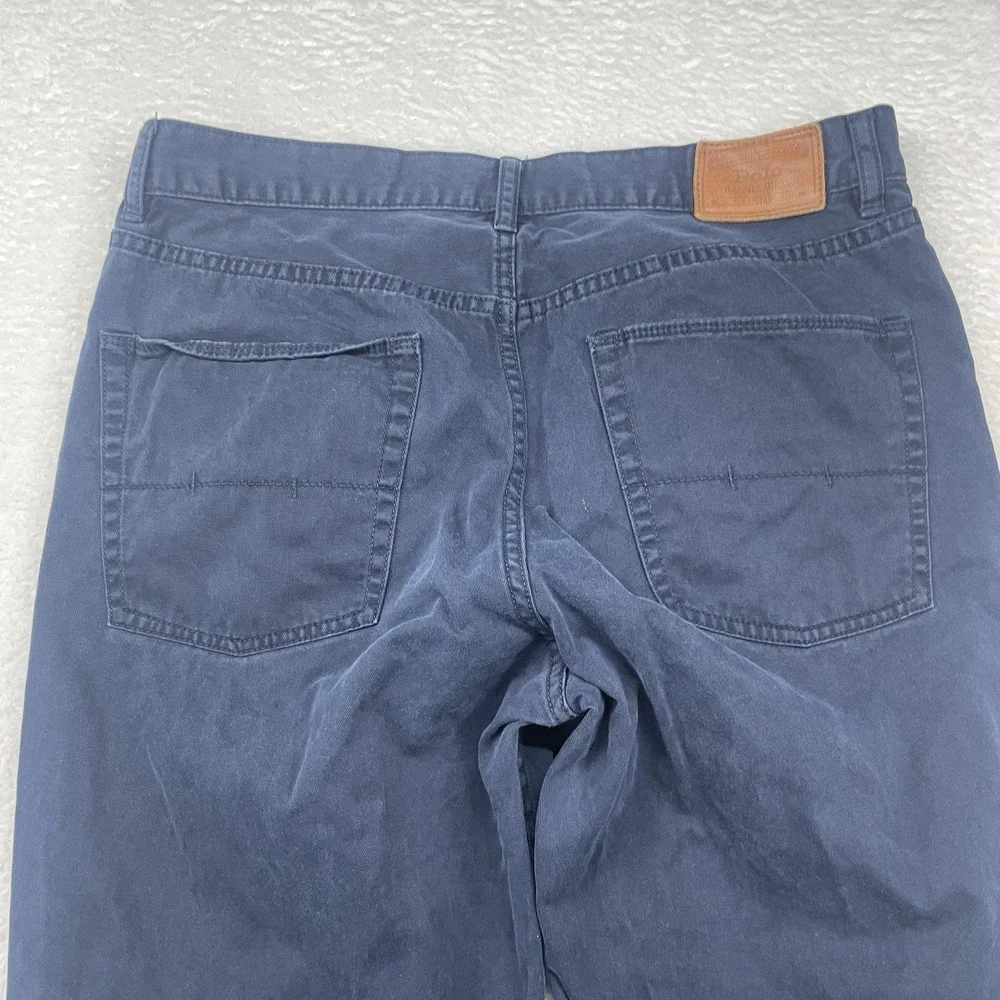 Polo‎ Ralph Lauren Mens Navy Blue Straight Leg Five Pocket Chino Pants 34x34